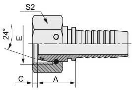 Pipe Adapter Hydraulic Fittings 20511 S Series DIN 24 Cone Oring Metric Hydraulic Hose Terminal Ends Fitting Suppliers
