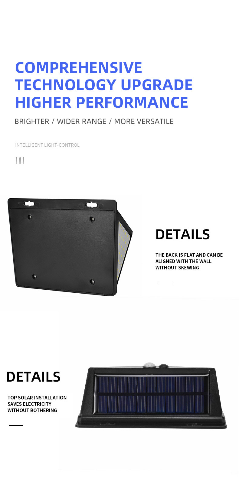 212 Led Solar Motion Sensor Light Garden Wall Lamp Outdoor 1.8w