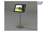 Black Frame Poster Display Stands , Vertical Advertising Display Stands Silver