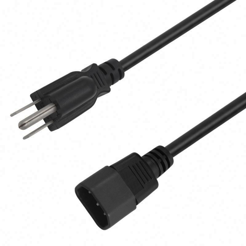 3 Pin US Standard Power Cable IEC C13 PVC Pure copper UL Safety Approved