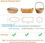Large Cello/Cellophane Bags,30x 40 Inches Clear Basket Bags OPP Plastic