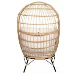 Outdoor Furniture Nordic Patio Single Seat Waterproof Wicker Egg Chair with PE