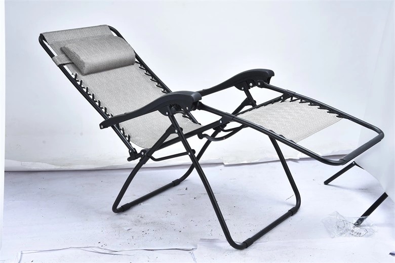 Steel Tube Textilene Sun Lounger Water Repellent For Seaside