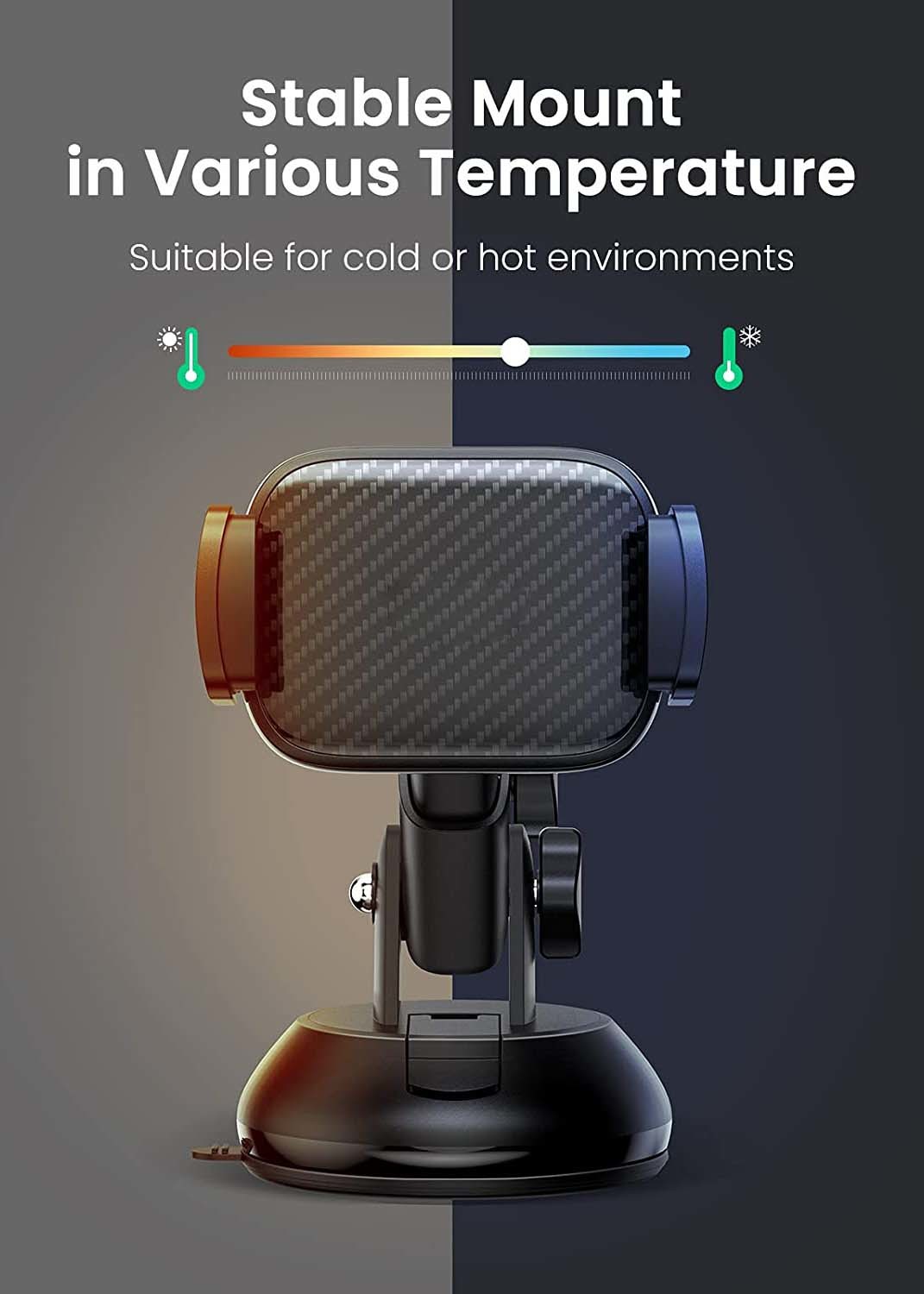 Windscreen Car Dashboard Phone Mount Suction Cup 76mm Long Arm