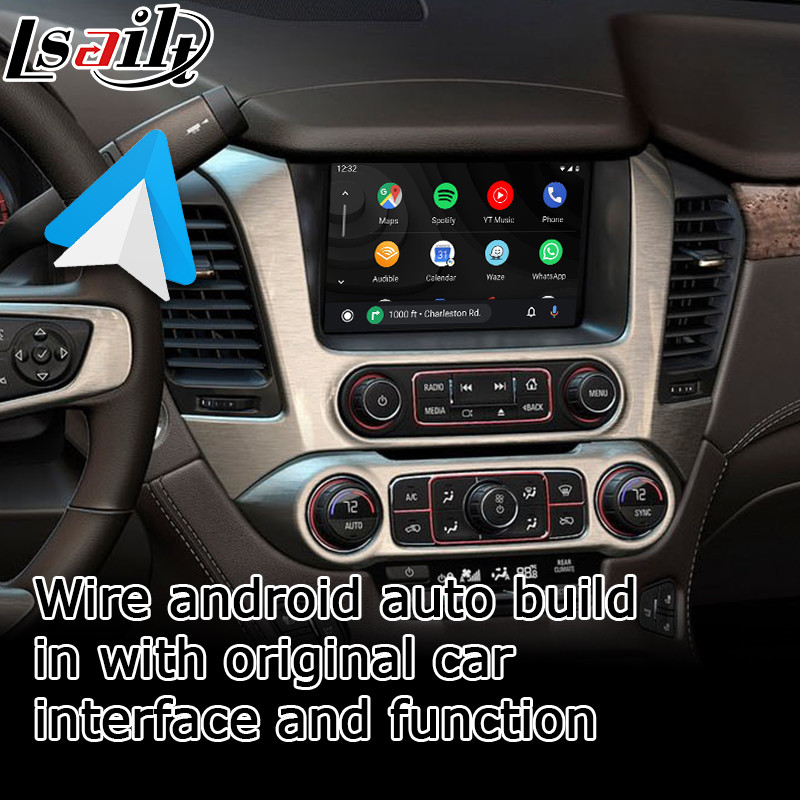 Carplay interface for GMC Yukon Denali android auto interface youtube play by Lsailt Navihome