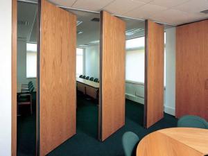 China Hotel Movable Acoustic Folding Partition Walls Sliding Wood Doors wholesale