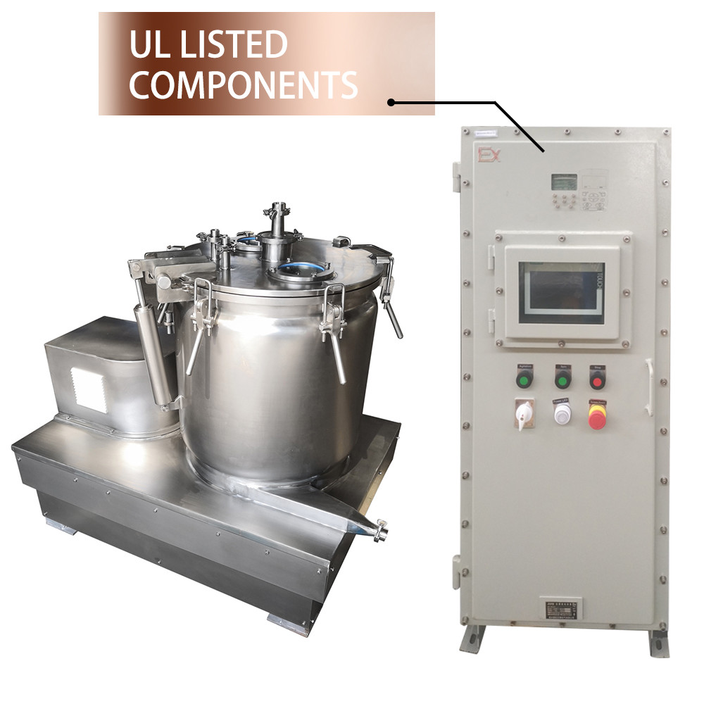 Batch Type Vertical Basket Centrifuge Cold Ethanol Oil Extraction Machine