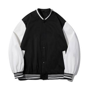 China M-XXL Baseball Varsity Jackets Instagram Match Color Loose Bomber Jacket wholesale