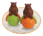 Speakers Tumbler Cute Pet Toys Sound And Light Ball Bear 4.2V With Led Light