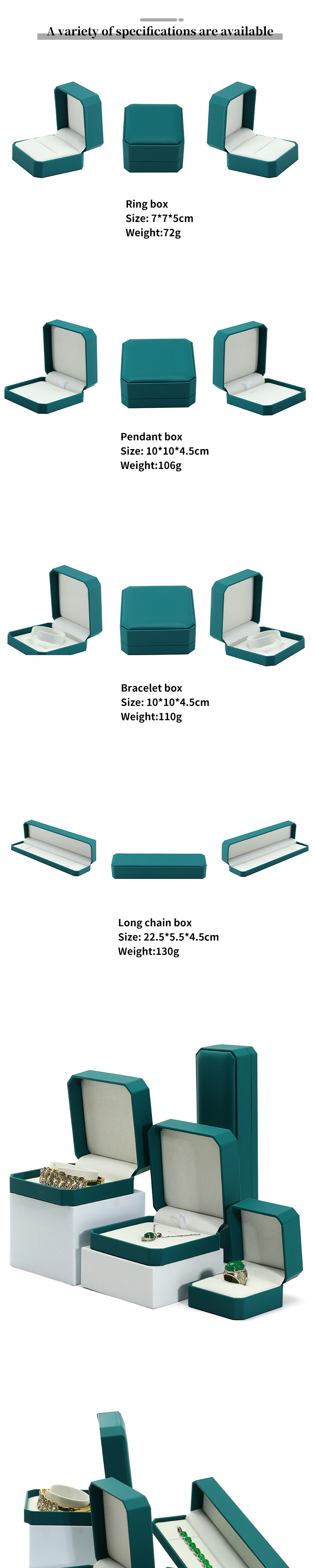 Luxury Customized Jewelry Packaging Box for Earrings Bracelets Necklaces and Rings