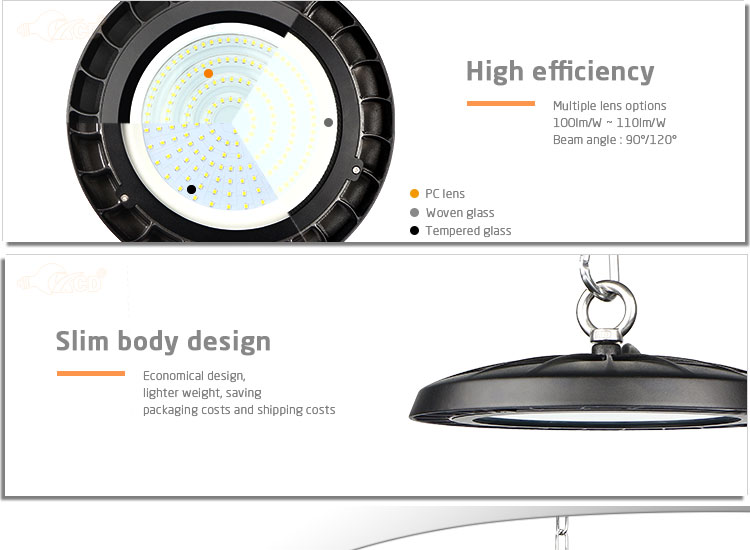 Water Resistant Anti Glare Industrial Led High Bay Light 50w