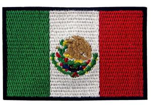 China Stick On Embroidery Mexico Flag Velcro Patch Laser Cutting Border wholesale