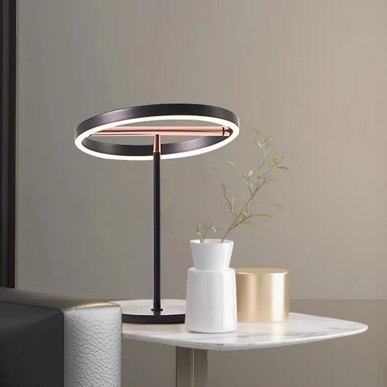 Elegant Home Decor Contemporary Gold Luxury Long Led Simple Table Lamp For Bedroom