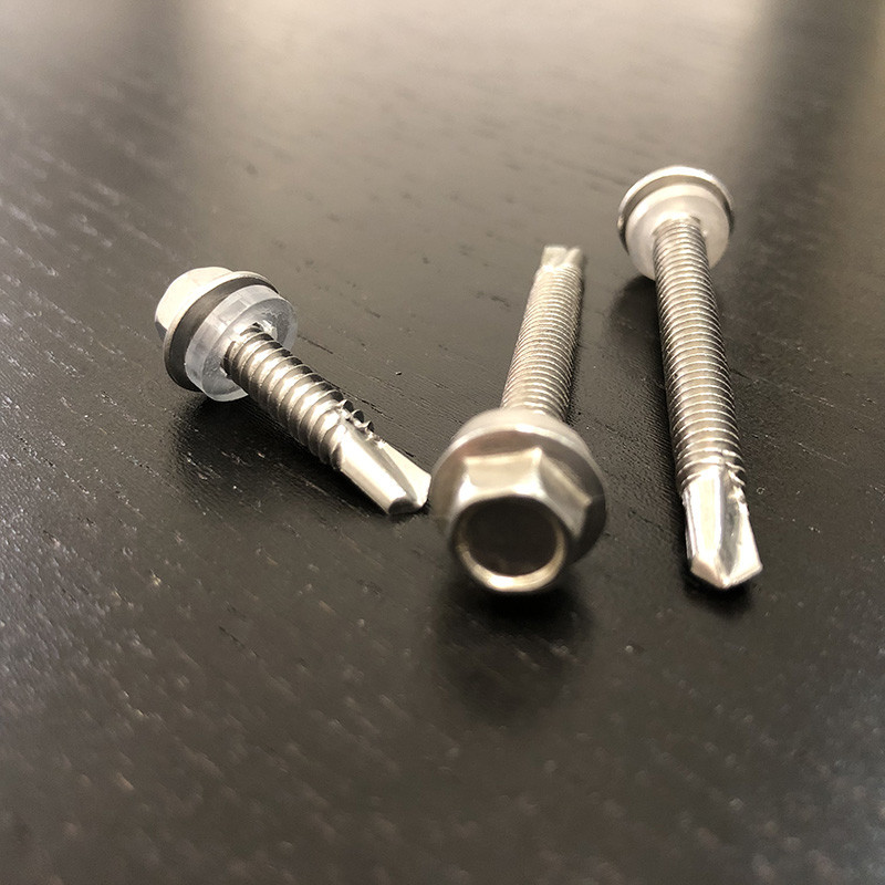 M5.5 X 38mm Self Drilling Screw Tapping Hex Flange Head Stainless Steel Screws 410