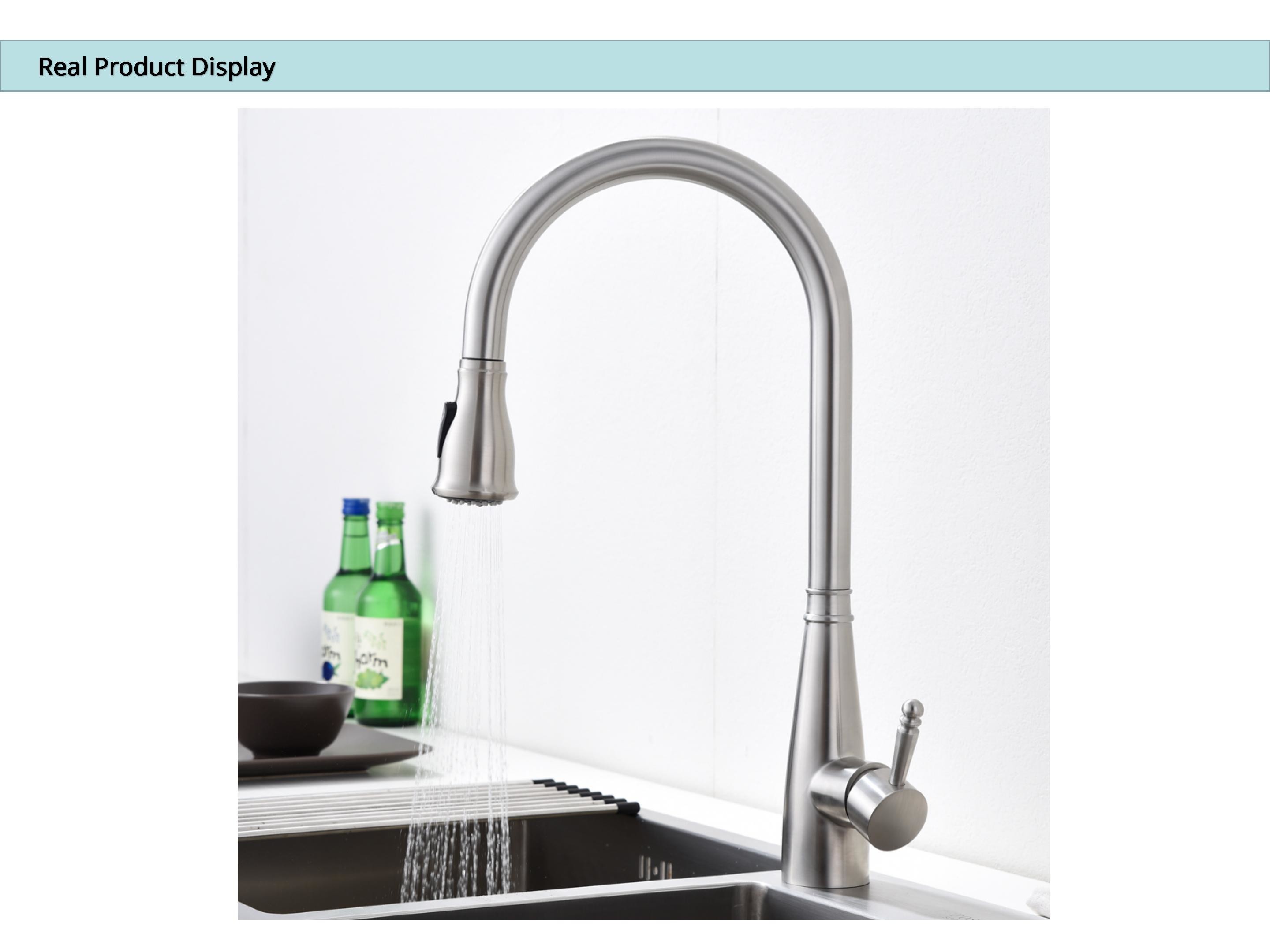 Innovation Sensor Smart Kitchen Faucet SUS304 Solid Stainless Steel Taps