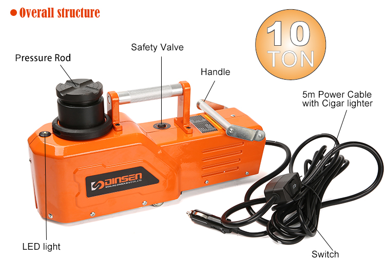 Adjustable 10 Ton Hydraulic Jack , 13A Hydraulic Heavy Duty Bottle Jack