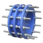 1.6Mpa EPDM Anti Rust Blue color Steel Di Pipe Dismantling Joint