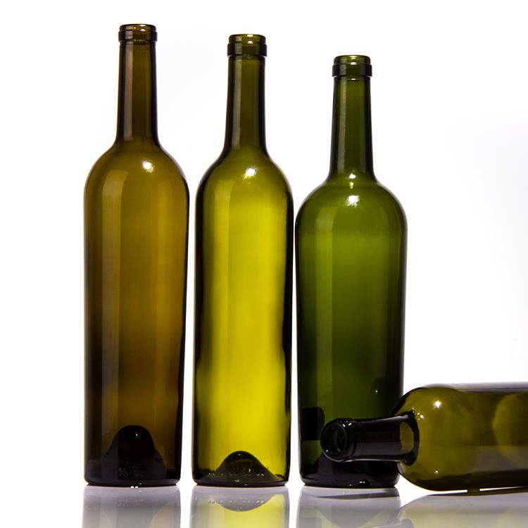 750ml Super Flint Glass Antique Green Color Champagne Bottle for Whisky Connoisseurs