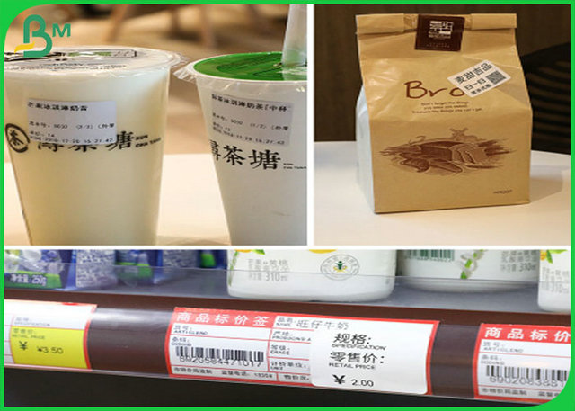 Waterproof Oilproof 140GSM Thermal Sticker Paper Roll For Printing 