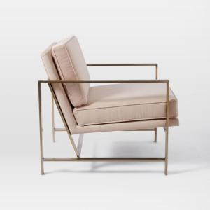 China Commercial Office Couch Metal Frame Leather Sofa Metal Legs wholesale