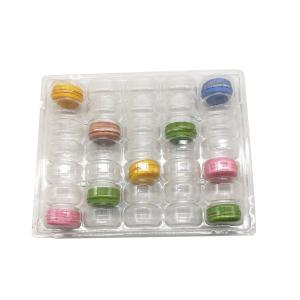 China 6 Pack Custom Macaron Clear Tray Recyclable Plastic Chocolate Tray wholesale