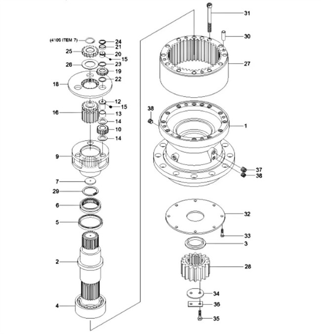 R210LC-9 R220LC-9S Rotary Reducer 31Q6-10140 31Q6-10141 Hyundai