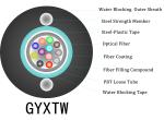 Steel PE 12 Strand Fiber Optic Cable , Aerial PBT Gyxtw Fiber Optic Cable