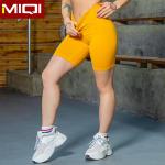 Fitness Orange High Waist Tummy Control Biker Shorts