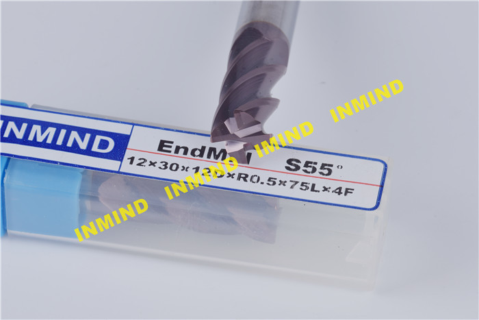 0.5 um Grain Size Corner Radius End Mill with Tungsten Carbide Material