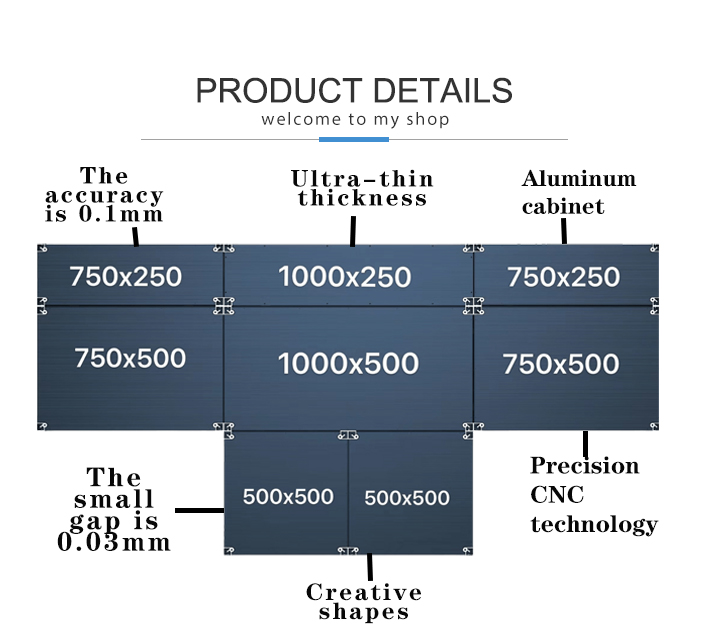 High Density P3.9 Welcome Display 500x1000 LED Display Screen For Shops