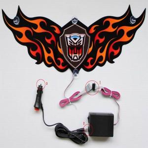 China factory price light up el car sticker wholesale