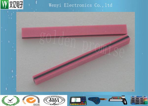 Pink Foamed Heat Seal Connector , Rubber Conductive Flexible Flat Cable