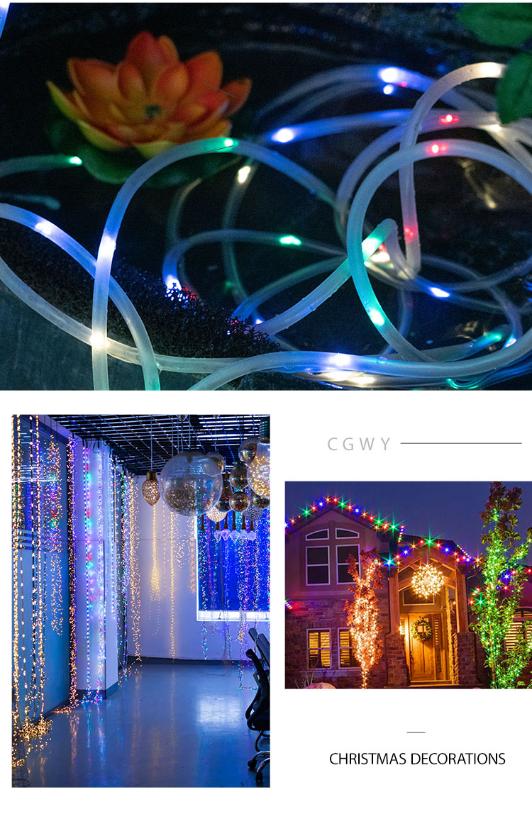 Color Changing Solar Powered Led Strip Lights Waterproof Ip44 Multipurpose String Light