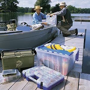 document storage container craft storage clear file box tote hinged lid attached lid holiday storage