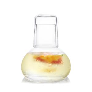 China 820ml Heat Resistant 2 Piece Bedside Glass Pitcher Set Uniquely Designed wholesale