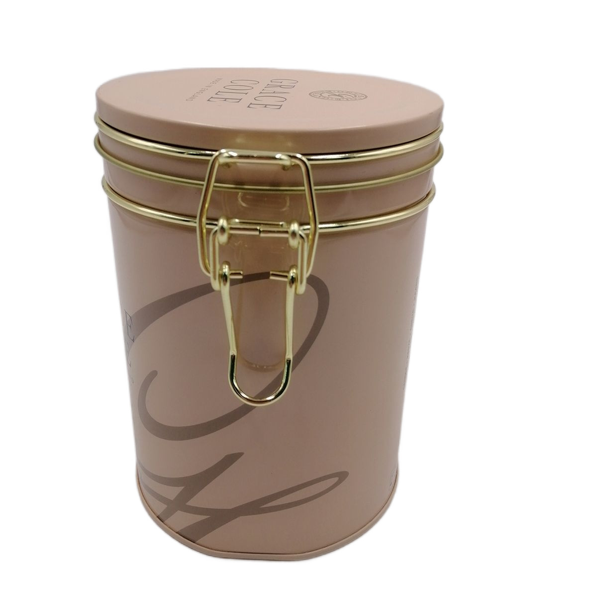High Quality Round Coffee Tins with Metallic Wire Promotional Empty Metal Tin Boxes