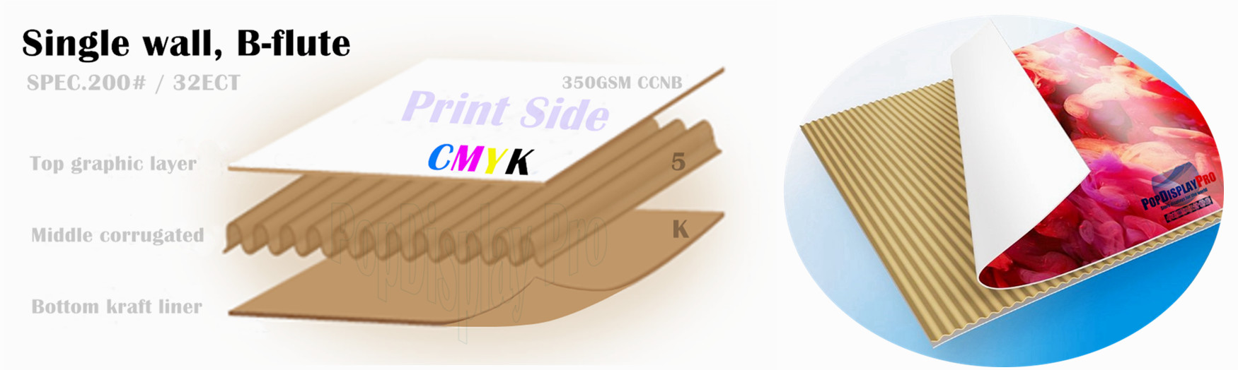Impactful Temporary Cardboard Shelf Display LED Light 4C Printable POP Displays