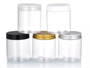 China 30ml 80ml 100ml 120ml 150ml Clear PET Plastic Jar With Black Lid Food Grade wholesale