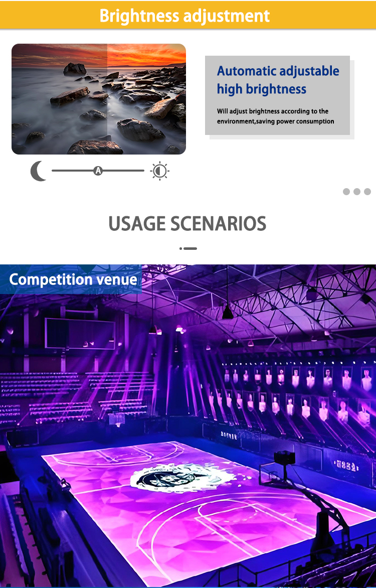 P3.91 Dance Floor LED Screen 250mmx250mm Module Size For Nightclub Stage Dance