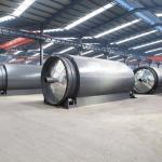 Natural Gas Fuel Recycling Waste Tyre into Fuel Oil Pyrolysis Plant 2.6m*6.6m