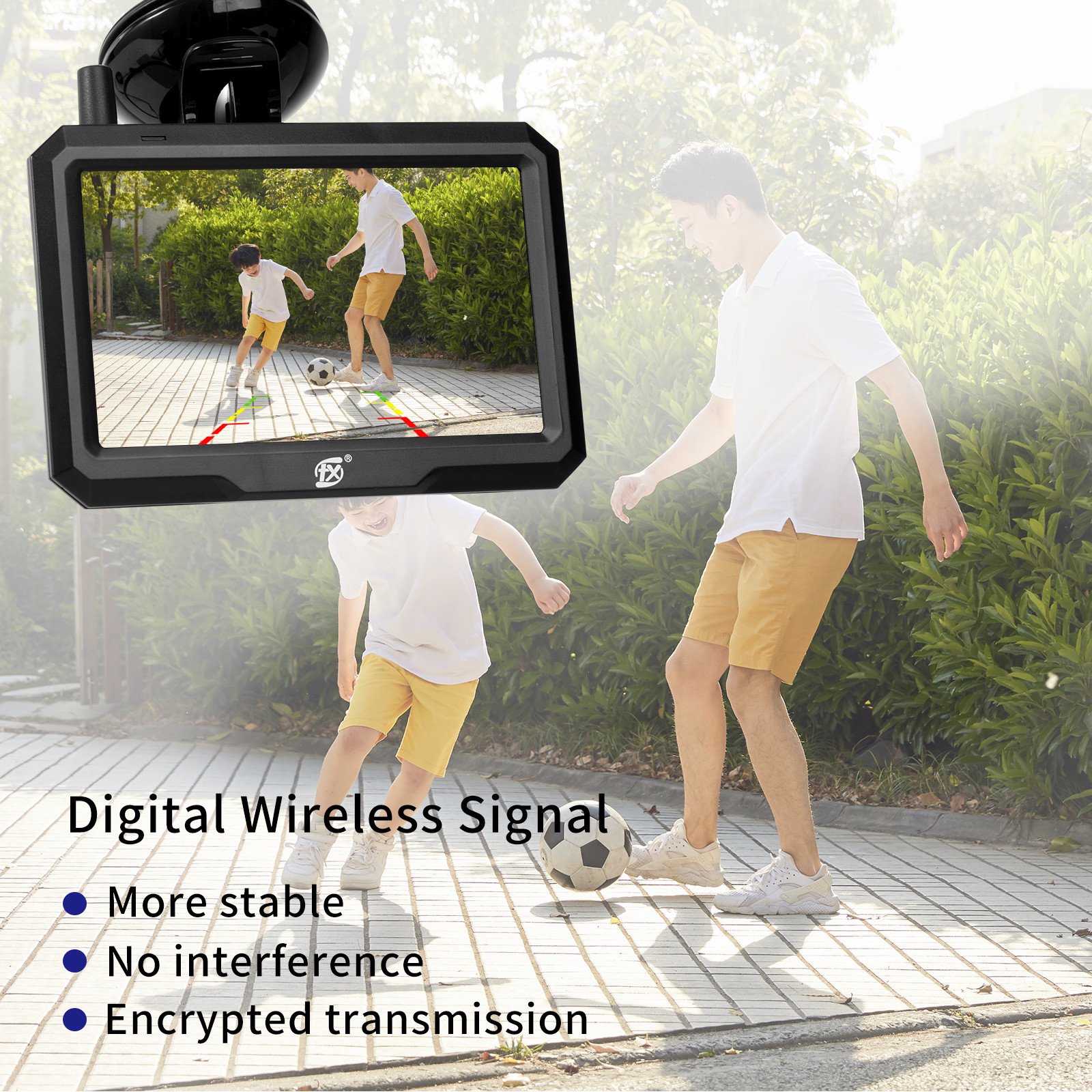 Digital Rearview IP68 5 Inch Camera Monitor Waterproof Rotate Bracket