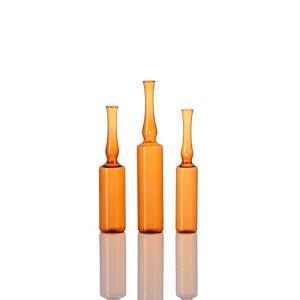 China 10ml amber borosilicate glass ampoule medical cosmetic use wholesale