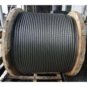 China Carbon Steel Rope 3/16&quot; 7x7/7x19 Black Powder Steel Wire Rope Galvanized Black Aircraft Cable with High Tensile Strength wholesale
