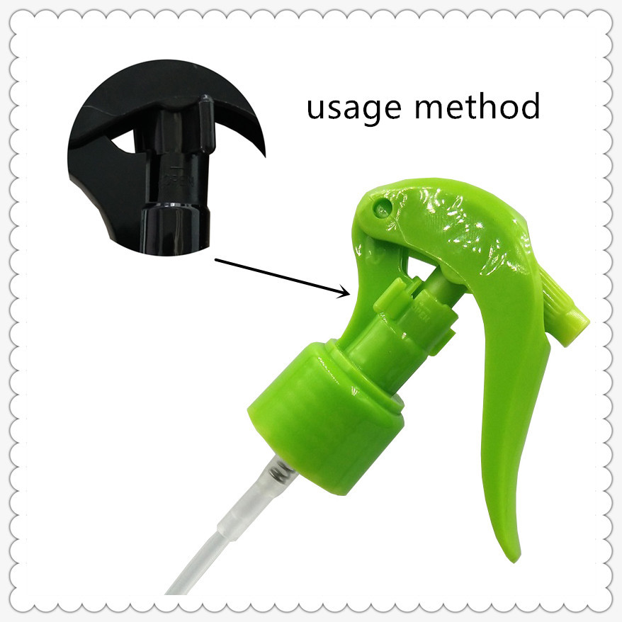 Various Colors PP Mini Trigger Sprayer Customized Tube Length