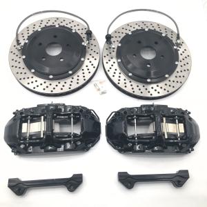 China 380*34mm Perforated Brake Disc 6 Pot Black Alloy Caliper wholesale