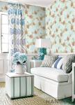 Strippable Room Decorating Wallpaper Floral Design PVC Wallcovering Professional