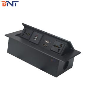 China table top pop up box with double international power socket wholesale