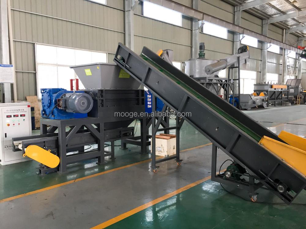 Single Shaft Industrial Plastic Crusher 600-1500mm Plastic Lump Shredder