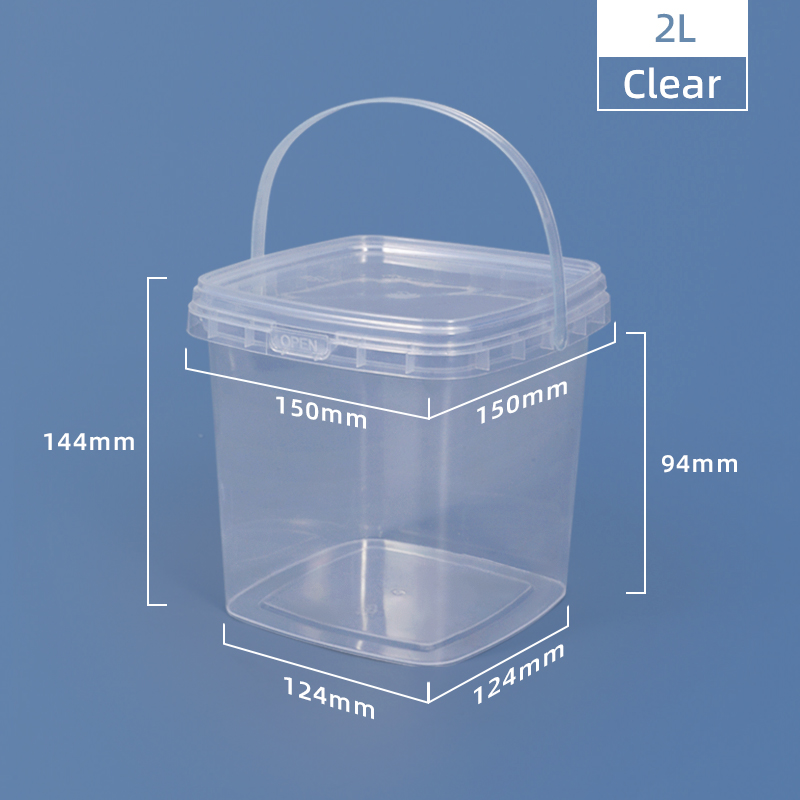 Other Food Grade Thicken Plastic Bucket With Holder And Lid For Seafood Snack OEM Color Printing