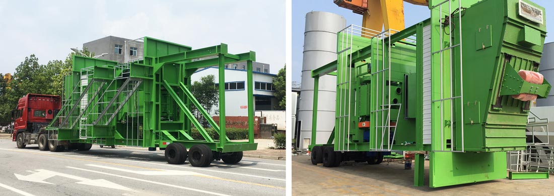 Fully Automatic Mobile Batching Plant 270 - 500kw Total Power Low Energy Consumption